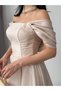 Stone Skirt Pleated Back Detailed Evening Dress - 4