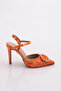 1005 Women's Crystal Buckle Ankle Strap Thin Heeled Shoes