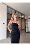 Women's Black Glitter Dress with Lining - 2