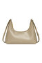 Women's Beige Handbag with Brand Logo, Suitable for Daily Use - 2