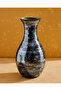 Smoke Mosaic Glass Vase L 35H x 16D Cm - 2