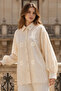Stone Detailed Scallop Shirt A7016 Cream - 3