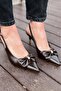 Lorvani Stiletto Light Brown Matte Leather with Bow Detail - 6