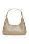 Women's Beige Handbag with Brand Logo, Suitable for Daily Use