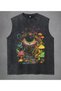 Retro Natural Athlete Crew Neck Washed Vintage Unisex Oversize T-Shirt