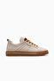 Men's leather casual daily shoes 26y 42095 beige