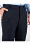 Slim Fit Bel Detailed Trousers Navy Blue T20008-02 - 4