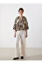 Brown Leopard Patterned Oversized Women's Kimono - 2