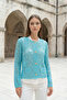 lace patterned gold buttoned basic jacket - 2