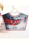 Turkish Flag Patterned Waving Moon Star Sky Themed Women's Collar Scarf - 3