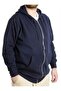 Men's Cardigan Kapson Zippered Steel Interlock 21600 Navy Blue - 3