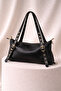 Nova Women's Shoulder Bag with Belt Strap Detail, Black - 4