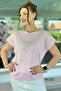 Stone Embroidered Mercerized Blouse 6Y121 - 4