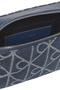 Women's Emblem Detail All-Over Printed Denim Camera Crossbody Bag Blue LV04F3430G-YBN - 3