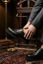 Santino Black Men's Leather Shoes - 6