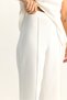 Women's White Accessory Detailed Padded Blouse High Waist Ribbed Trousers Set 60627 60286092 - 6