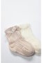 Bowknot Combed Cotton Socks 2-Pack 10149 Salmon - 3