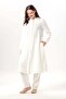 Long Sleeve Yaren Hakim Collar Summer Muslin Tunic Off-White Krkbyz - 6