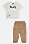 Toddlers Boy 2 Pcs Graphic Print T-Shirt And Cargo Pants Set, Multicolor - 2