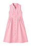 4702 Women's Pleated Shirt Dress Pink