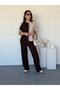 Off-Shoulder Modal Suit Brown - 7