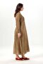 Long Sleeve Sultan Single Pocket Summer Long Poplin Dress Earth Tprk - 4
