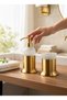 Mat Gold Liquid Soap Dispenser and Toothbrush Retro Vintage Design Matte Gold Bathroom Accessories - 6