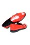 Red Color Laceless Genuine Leather Men's Shoes - 2