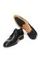 Black Color Lace-Up Genuine Leather Leather Sole Men's Shoes - 3