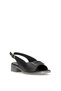 26020305Y Women's Genuine Leather Classic Heeled Shoes Black - 3