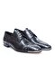 Black Color Lace-Up Genuine Leather Men's Shoes