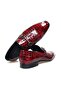 Burgundy Color Laceless Genuine Leather Men's Shoes - 2