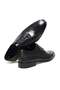 Black Color Lace-Up Genuine Leather Leather Sole Men's Shoes - 2