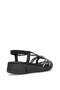 26Y154-2 Women's Stoned Flat Sandals Black - 4