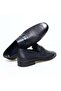 Dark Blue Color Laceless Genuine Leather Leather Sole Men's Shoes - 2