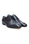 Dark Blue Color Lace-Up Genuine Leather Leather Sole Men's Shoes
