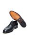 Black Color Lace-Up Genuine Leather Men's Shoes - 3