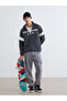 Xside Anthracite Comfortable Fit Mock Neck Men's Zippered Sweatshirt - 2