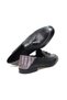 Black Color Laceless Genuine Leather Leather Sole Men's Shoes - 2