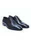 Black Color Lace-Up Genuine Leather Men's Shoes