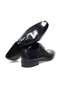 Black Color Lace-Up Genuine Leather Men's Shoes - 2