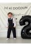 Black Gardener Model Long Shirt Baby Boy Children's Suit Set - 5