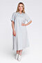 40289 Blue Light Fabric Short Sleeve Dress