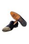 Black Color Laceless Genuine Leather Leather Sole Men's Shoes - 3