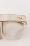 Nora Top Lock Detailed Soft Textured Adjustable Strap Cream Women's Hand and Shoulder Bag - 7