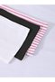Women's 3-Pack Black-White Muslin Fabric Pink Striped Woven Fabric Loose-Fit Pants - 3
