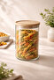 Glass Jar with Wooden Lid 800 ml 9X14,5 cm 1 Piece Medium Size - 2