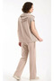 Women's Modal Jessica Garnished Sweat Suit/ Modal Turtleneck Sleeveless Jessica Panelled Tracksuit - 5