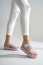 New Model Special Design Wedge Heel Lilac Orthopedic Sole Flexible Girls' Sandals Slippers - 3