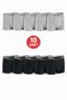 Men's Cotton Lycra Daily Black Gray Boxers 10 Pieces